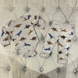 Old Navy Gray Dinosaur Baby Set